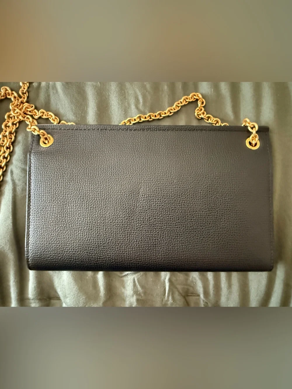 Mulberry Amberley Small Clutch Shoulder Bag on Chain Black Gold
